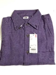 ユニクロ　 綿100% ボタンダウン長袖フランネルシャツ　Mサイズ　★ス4125