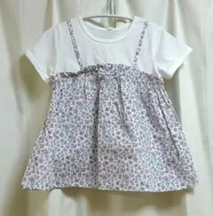 【新品・タグ付】キッズ　花柄　半袖　カットソー　女の子　120cm