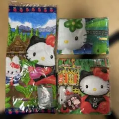 6 未使用 ハローキティ ハンドタオル 3枚セット 上高地 飛騨 サンリオ