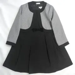 美品　キャサリンコテージ　セットアップ　千鳥格子　ワンピース　リボン　120