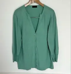 Paul Smith BLACK カーディガン XXL 薄手グリーン 大きめのサムネイル