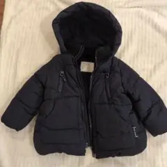 Zara Baby フード ダウンジャケット12/18ヶ月 ネイビー 86cm