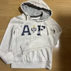 アバクロ　刺繍ロゴ グレーパーカー