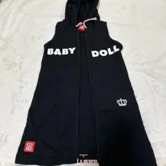 新品　BABY DOLL フード付きベスト 黒