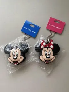 ミッキー　ミニー　バッグチャームケース付き　ディズニーリゾート