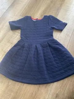 プチバトー ネイビー 半袖キルティングワンピース 3ans/94cm