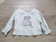nino 猫 長袖　ブラウス　スモック　シャツ