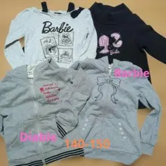 Diable Barbie　140-150 おまとめ　パーカートップス