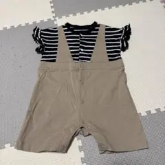 GU ストライプロンパース ロンパース 70cm