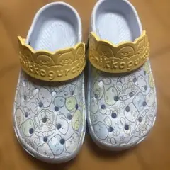 ゆるかわキャラ サンダル Mサイズ（約19cm）ライトブルー × アイボリー