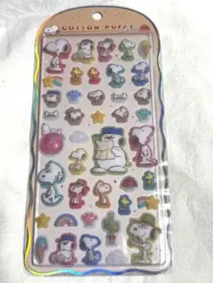 ①スヌーピー　コットンパフィー　 シール