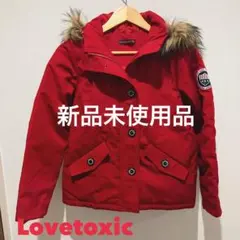 【未使用品】Lovetoxic 赤 ファー付きダウンコート Mサイズ