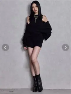 GYDA アームギャザードレイヤードニット