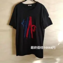 MONCLER 刺繍ロゴ ブラック Tシャツ