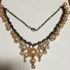 調節可能‼︎大粒パール調ネックレス