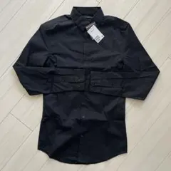H&M ブラック メンズ　XS 長袖シャツ 165 服　トップス　黒 160