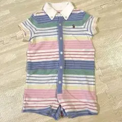 Ralph Lauren ストライプロンパース 9M