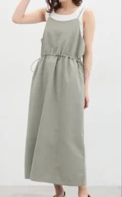 グレー キャミワンピース ロング丈