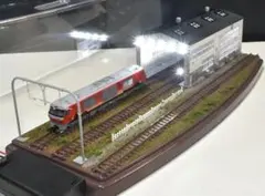 鉄道ジオラマ展示台 3線路ひな壇タイプCケース付 信号機赤青点灯 新品完成品 鉄道ジオラマ展示台 3線ひな壇タイプ② Cケース付 信号機赤青点灯 新品