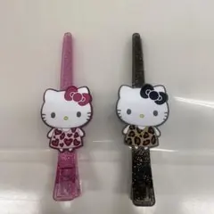 キティちゃん ヘアクリップ ロングクリップ 前髪クリップ ヒョウ柄 サンリオ