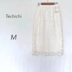テチチ/総レースタイトスカート/ミモレ丈/アイボリー/M/フェミニン/新品のサムネイル