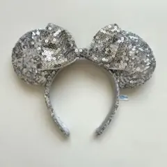 ディズニーカチューシャ ミニー スパンコール シルバー