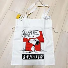 PEANUTS　スヌーピー　帆布2WAY巾着トートバッグ