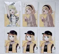 プロセカ 鏡音リン クリフェス エピカ箔押し チェキ4枚 缶バッジセット