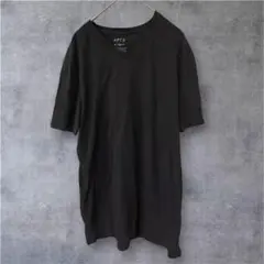 アプトナイン 【M】Tシャツ Vネック 半袖 無地 黒 メンズ カジュアル