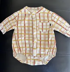 futafuta チェック柄ロンパース 70