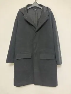 MONO-MARTフード付きロングコート　ダークグレー　F