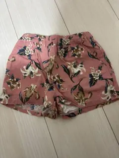 petit main フラワープリント ショートパンツ 80