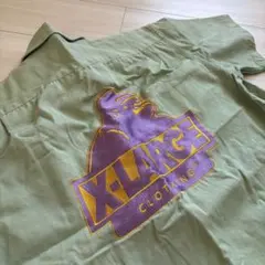 XLARGE 半袖シャツ グリーン 刺繍ロゴのサムネイル