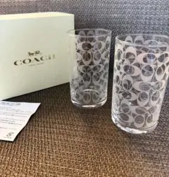 【新品】COACH 円形模様 グラス 2個セット
