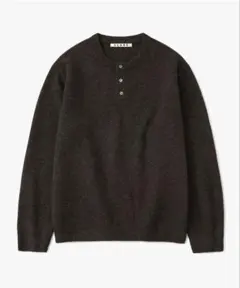 【SUARE】デイリーヘンリーネックニット Lサイズ