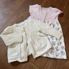 Ralph Lauren アイボリー カーディガン キャスキッドソン ワンピ