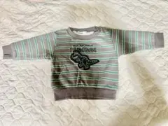 恐竜デザインのトレーナー&Tシャツ2枚セット　80センチ