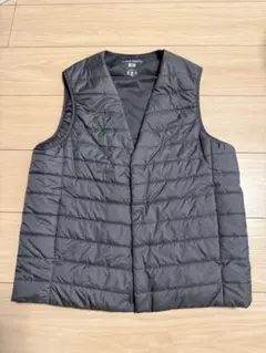 UNIQLO WARM PADDED キルティングベスト グレー Sのサムネイル