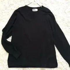 MHL. マーガレットハウエル コットンニット 黒 Lのサムネイル