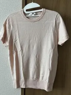 UNIQLO 半袖 クルーネックニット ピンク M