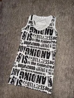 文字プリント タンクトップ y2k 平成ギャル グランジ