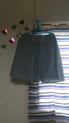 オルチャンコーデにピッタリブラック×ホワイト ギンガムチェックミニスカート