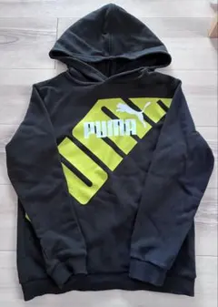 PUMA フード付きパーカー ブラック/イエロー