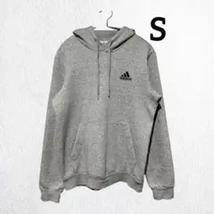 adidas アディダス パーカー グレー S 裏起毛 スウェット 胸ロゴ