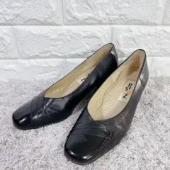 【美品】ピサ PISAZ パンプス 冠婚葬祭 3E 22㎝ ブラックのサムネイル