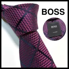 HUGO BOSS ヒューゴ・ボス ネクタイ　チェック柄　ビジネスのサムネイル
