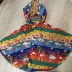 ★美品★DADWAY 撥水 レインコート パンツ ポーチ付 90cm