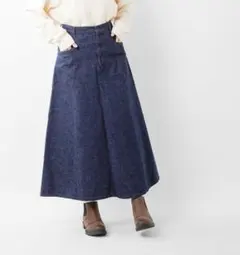 or slow オアスロウ サイド シームレス デニム ロングスカート 2