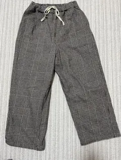 Samansa Mos2 レディース　チェック柄　ワイドパンツ　フリーサイズ