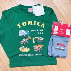 新品タグ付　トップス　ボトムス　100 長袖Tシャツ　長ズボン　刺繍